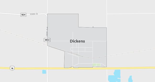 Map of Dickens, IA