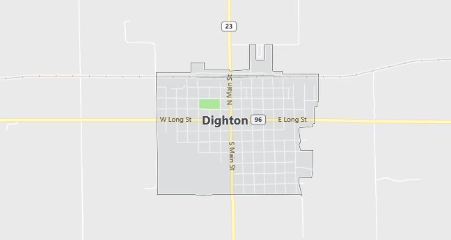 Map of Dighton, KS