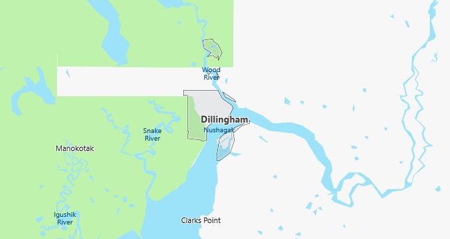 Map of Dillingham, AK