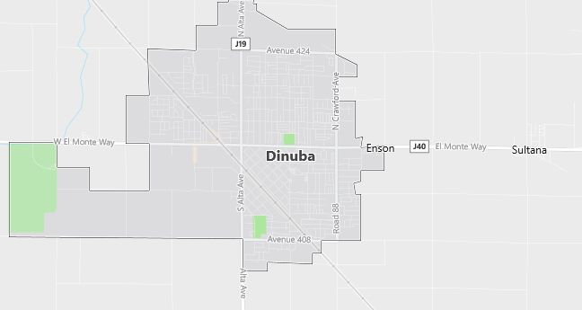 Map of Dinuba, CA