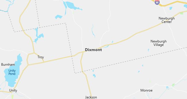 Map of Dixmont, ME