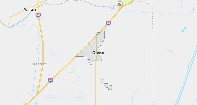 Map of Dixon, CA