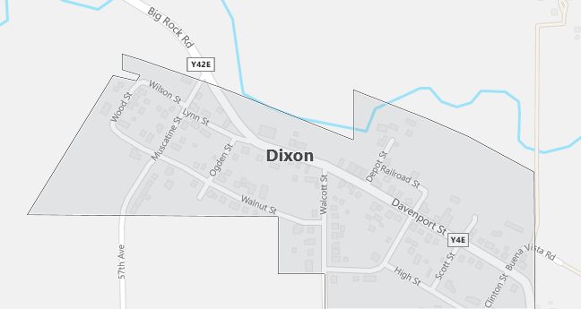 Map of Dixon, IA