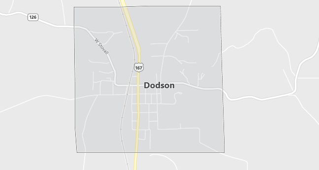 Map of Dodson, LA