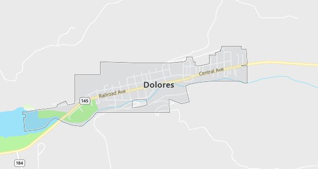 Map of Dolores, CO