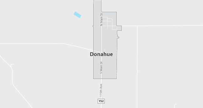 Map of Donahue, IA