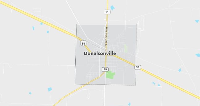 Map of Donalsonville, GA