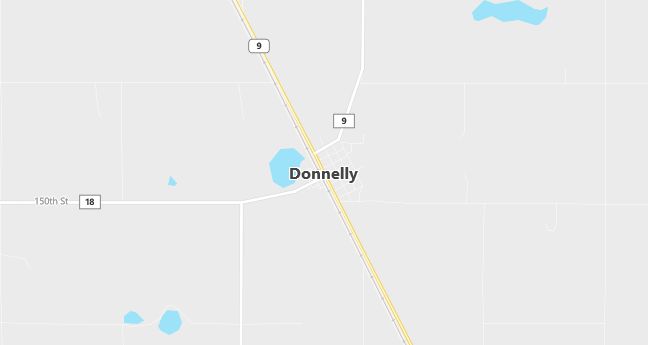 Map of Donnelly, MN