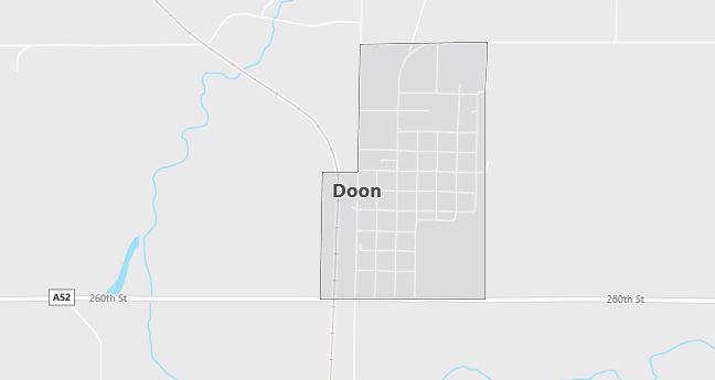 Map of Doon, IA