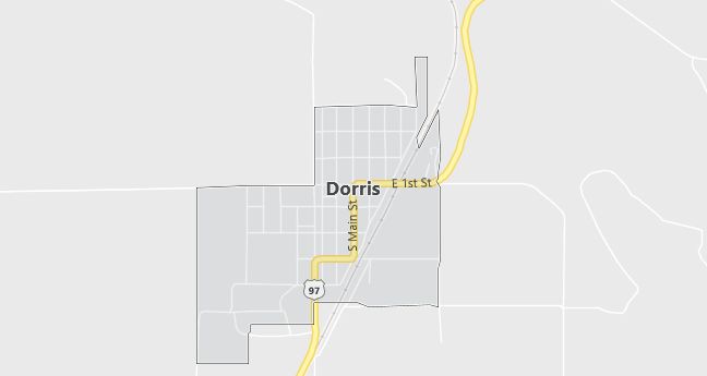 Map of Dorris, CA