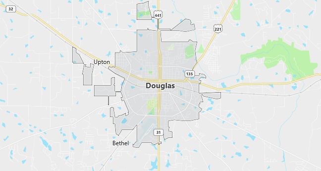 Map of Douglas, GA