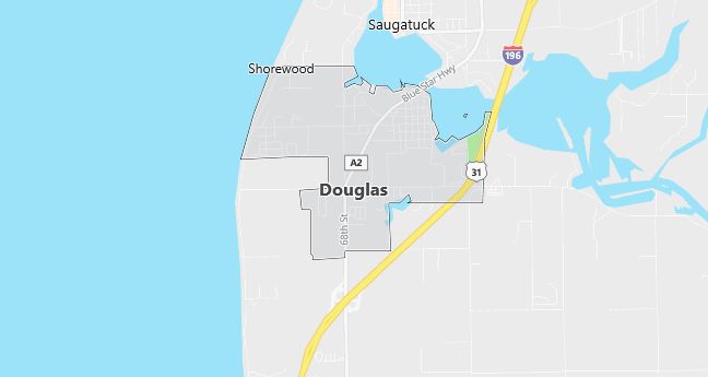 Map of Douglas, MI