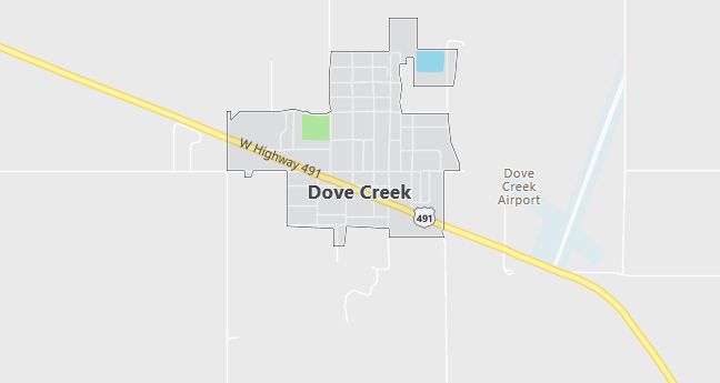 Map of Dove Creek, CO