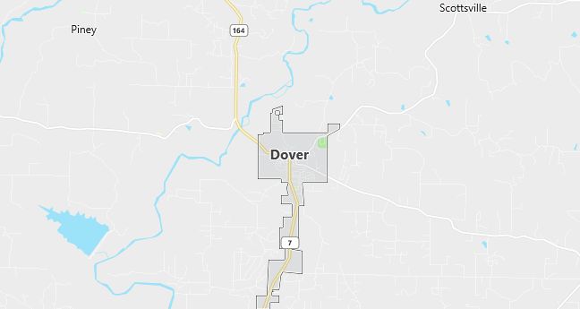 Map of Dover, AR