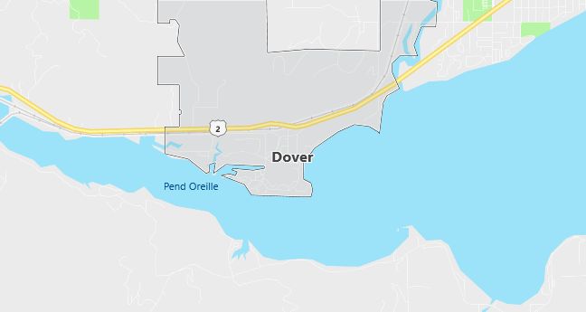 Map of Dover, ID