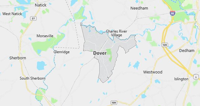 Map of Dover, MA