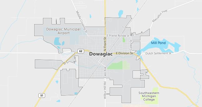 Map of Dowagiac, MI