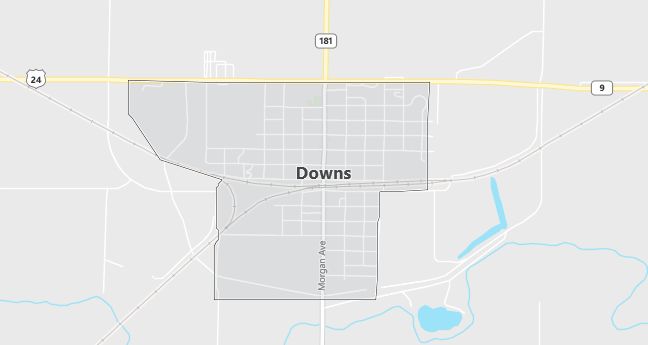 Map of Downs, KS