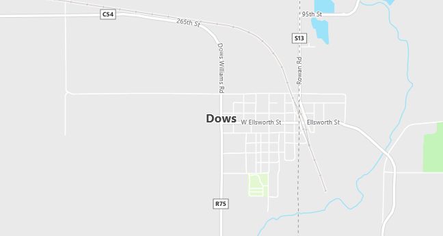 Map of Dows, IA