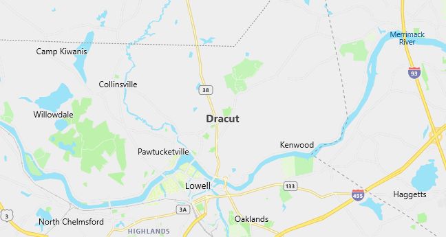 Map of Dracut, MA