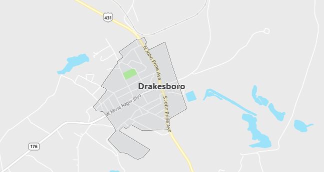 Map of Drakesboro, KY