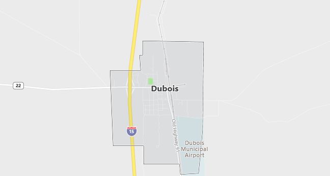 Map of Dubois, ID