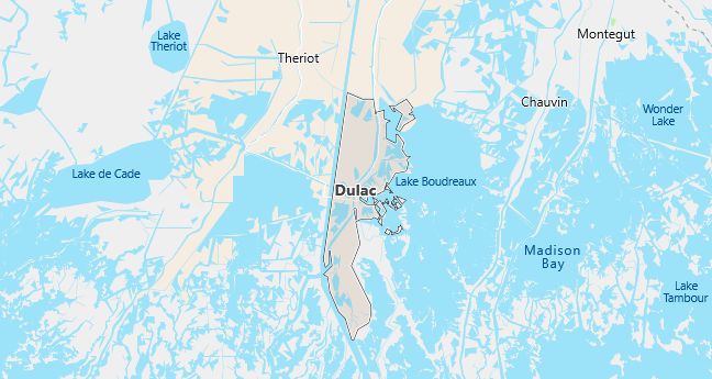 Map of Dulac, LA