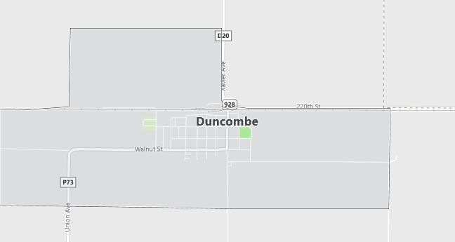 Map of Duncombe, IA