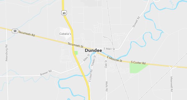 Map of Dundee, MI