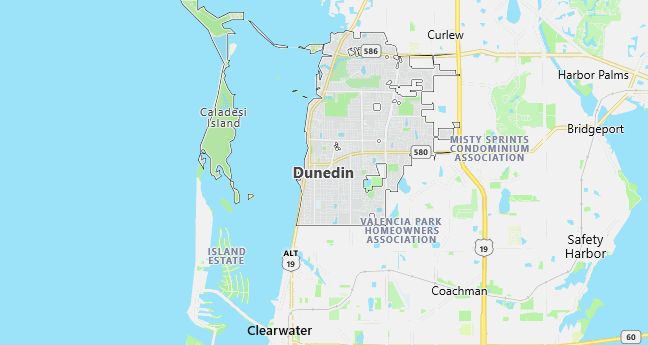 Map of Dunedin, FL