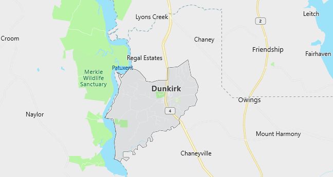 Map of Dunkirk, MD