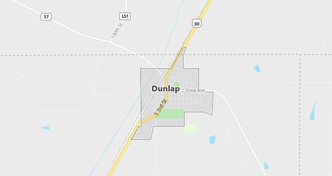 Map of Dunlap, IA