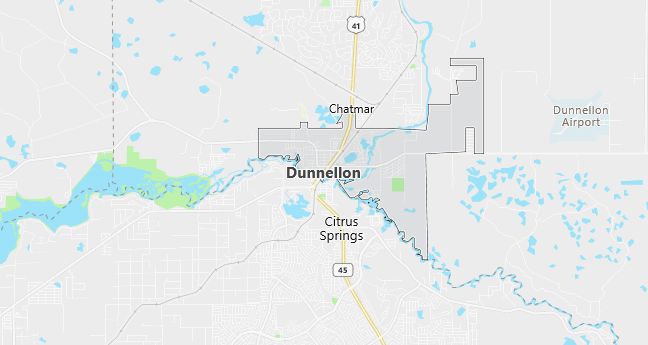 Map of Dunnellon, FL