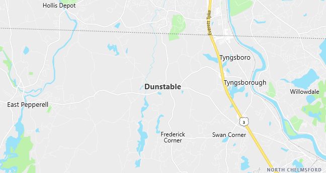 Map of Dunstable, MA