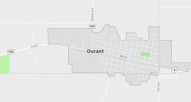 Map of Durant, IA