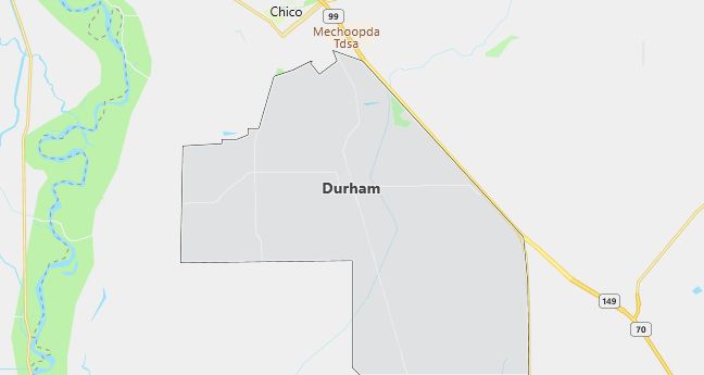 Map of Durham, CA