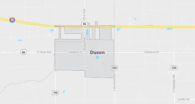 Map of Duson, LA