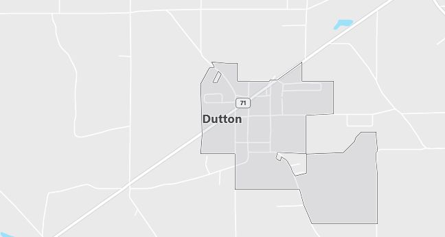 Map of Dutton, AL