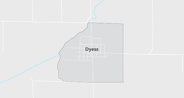 Map of Dyess, AR