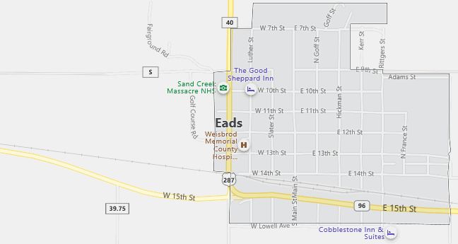 Map of Eads, CO