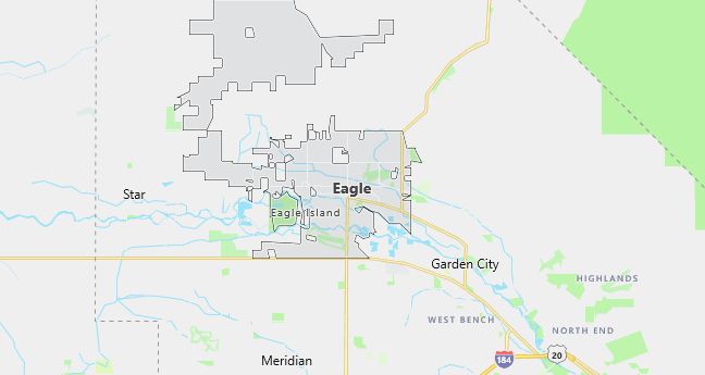 Map of Eagle, ID