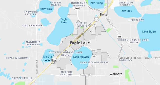 Map of Eagle Lake, FL