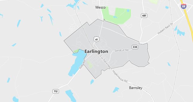 Map of Earlington, KY