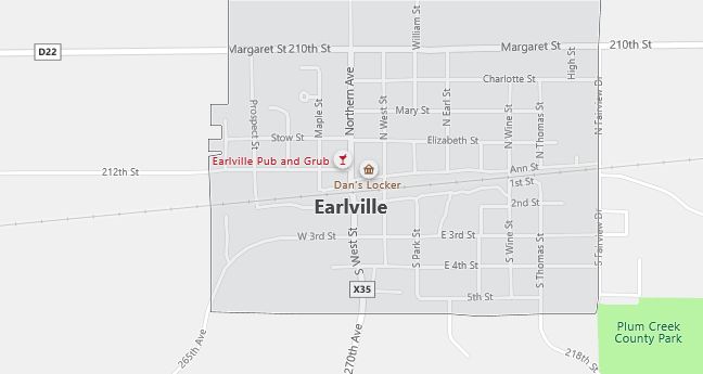 Map of Earlville, IA