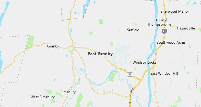 Map of East Granby, CT