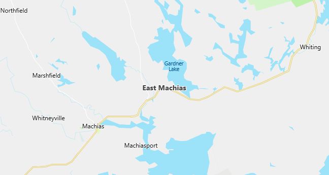 Map of East Machias, ME