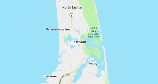 Map of Eastham, MA