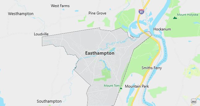 Map of Easthampton, MA