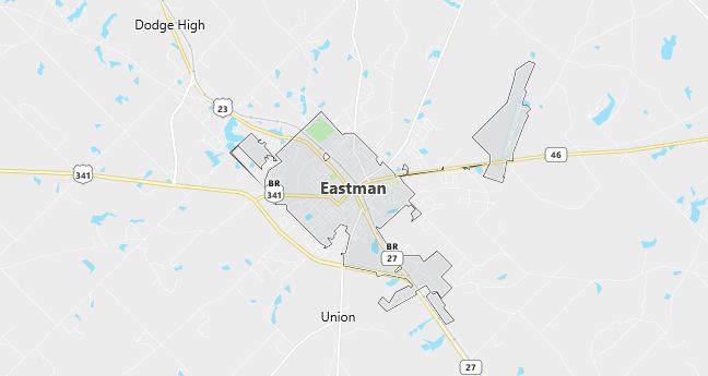 Map of Eastman, GA