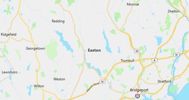 Map of Easton, CT